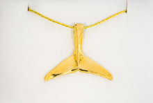 Load image into Gallery viewer, Gold Whale&#39;s Tail Pendant by Paul Iwanaga
