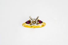Load image into Gallery viewer, Ruby Red Pear Semi Mount Ring
