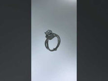 Load and play video in Gallery viewer, Natalie K semi-mount wedding set: engagement ring &amp; wedding band 14KW
