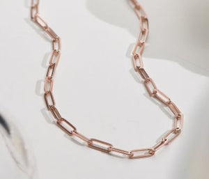 2.1 mm Paperclip Chain in 14 kt Rose Gold